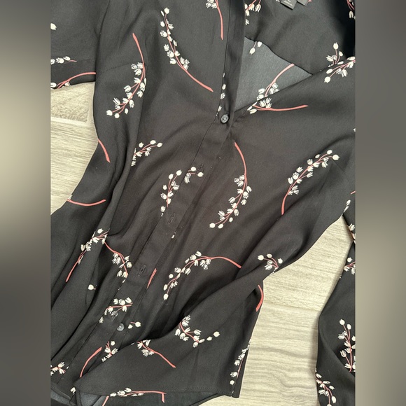 Button Up Women’s Blouse Black - Picture 5 of 7